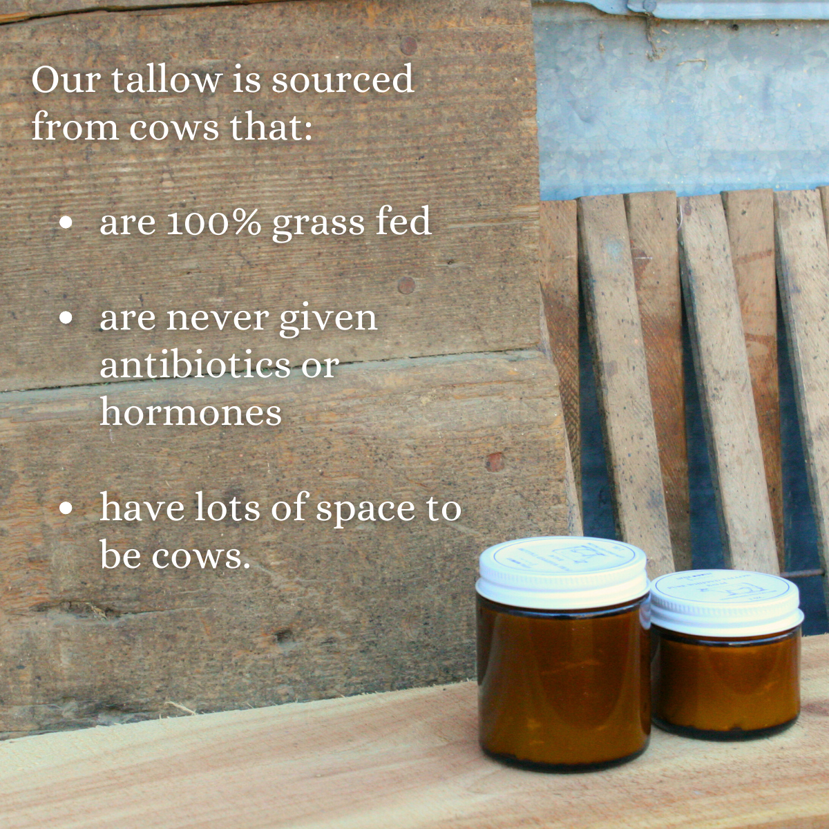 Pure 100% Grass Fed Tallow Balm