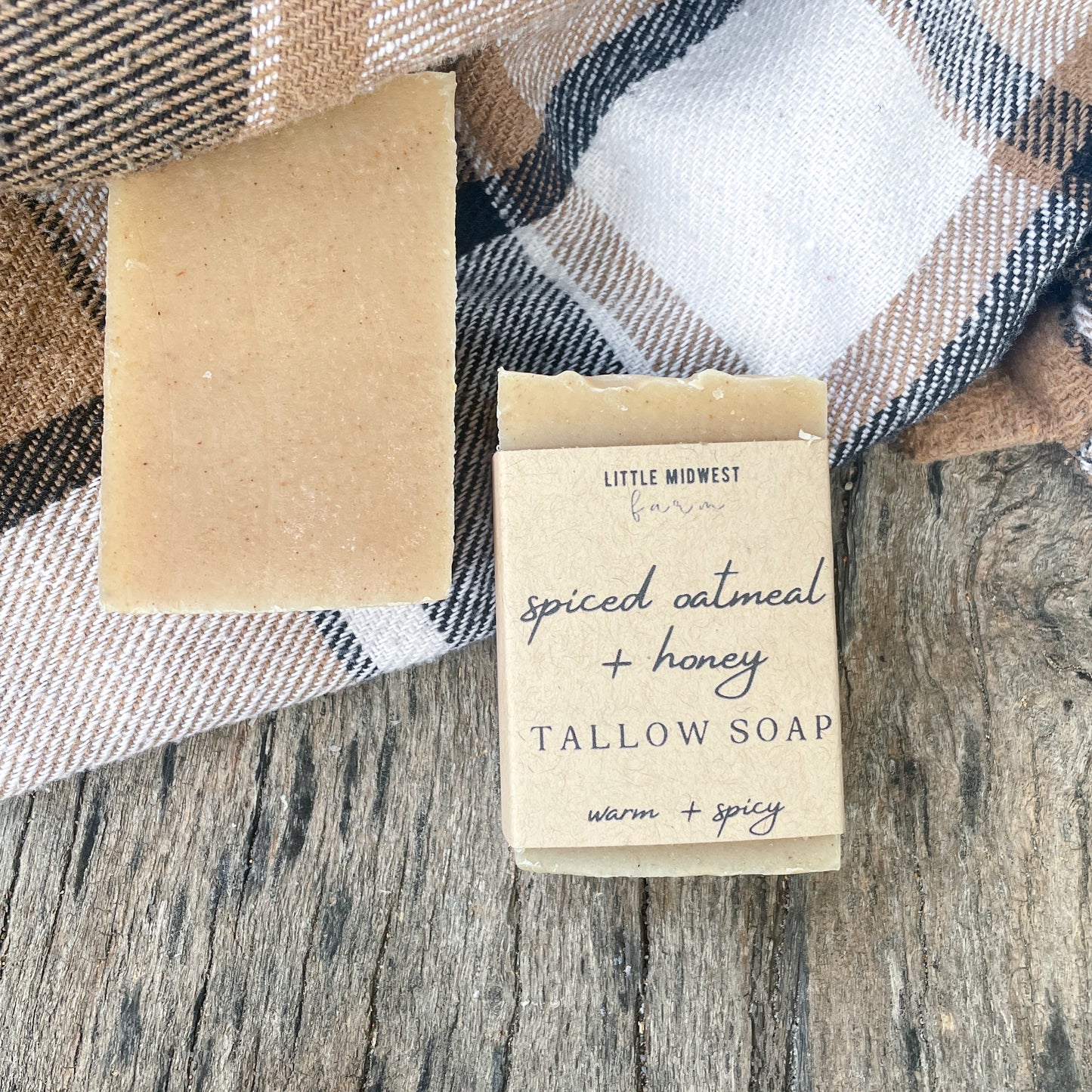 Spiced Oatmeal + Honey tallow soap