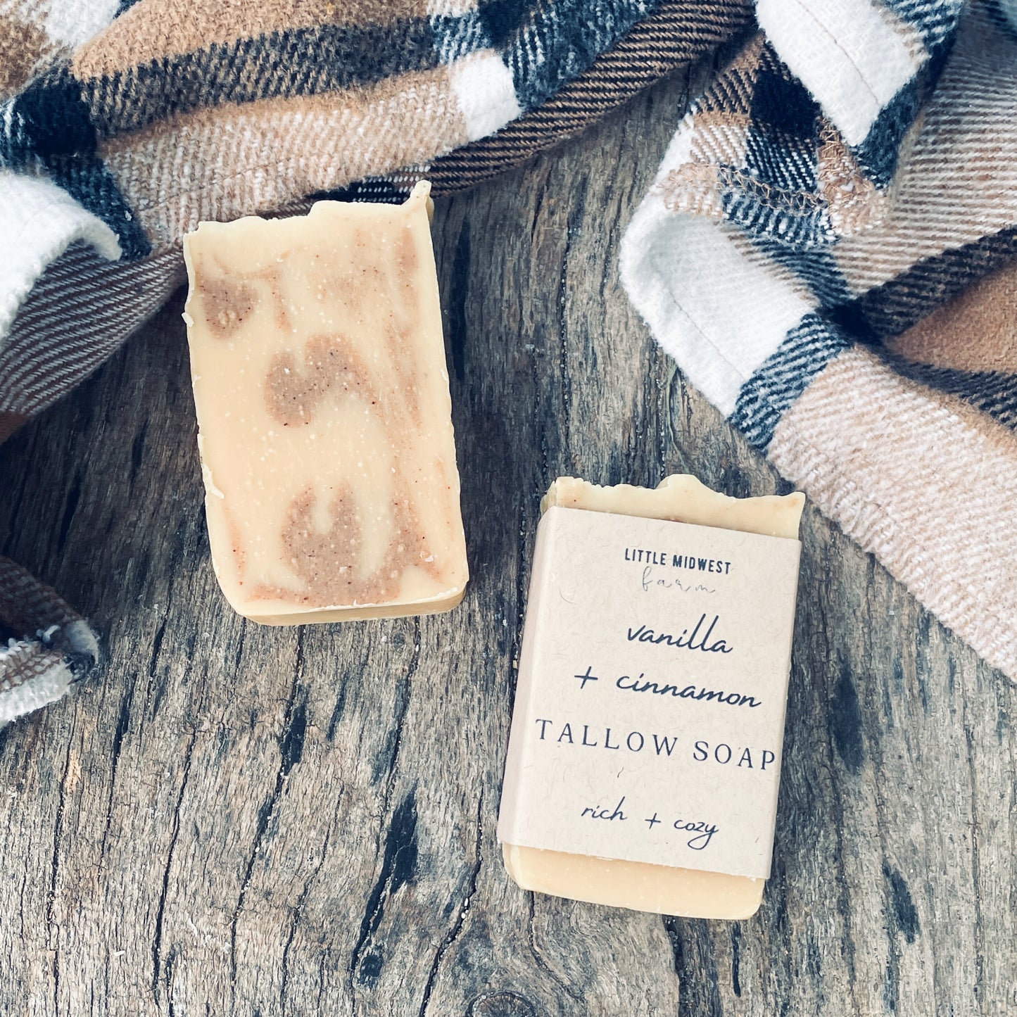 Vanilla + Cinnamon tallow soap