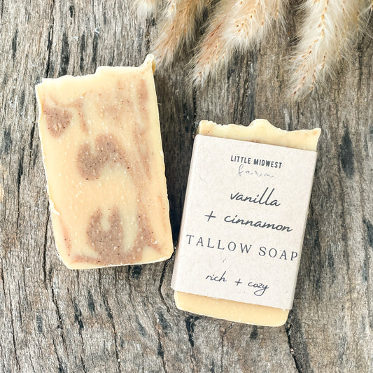 Vanilla + Cinnamon tallow soap